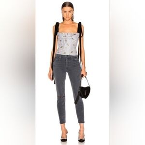 GRLFRND Karolina High Rise Straight Crop Jeans SZ 28